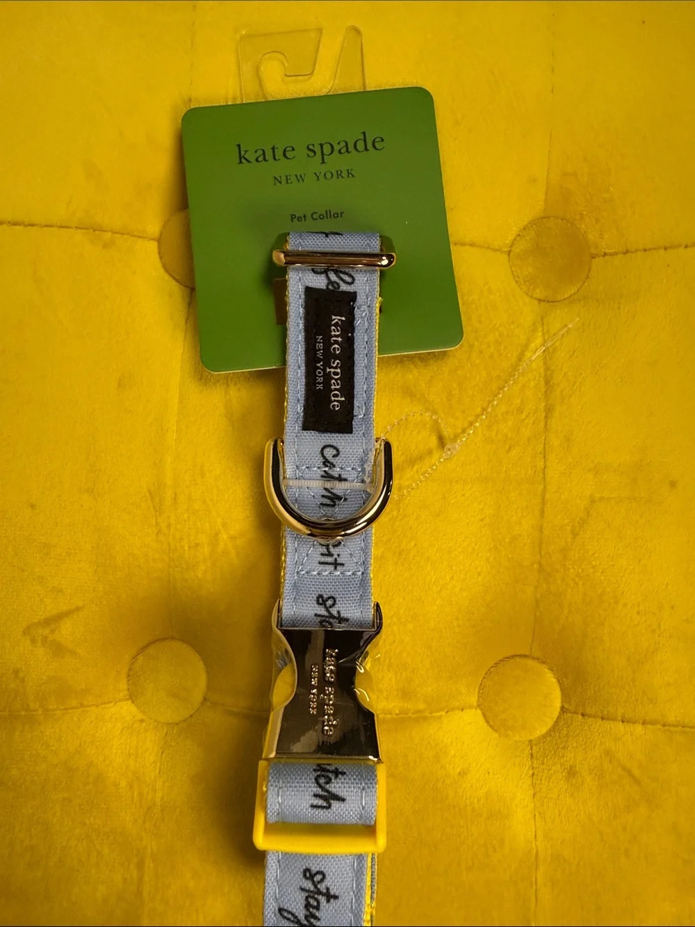 Kate Spade New York Raining Cats & Dogs Dog Collar M/L 16